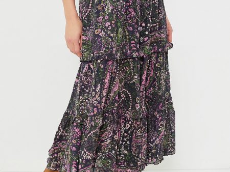 Caymen Paisley Purple Darcy Ankle Skirt For Cheap