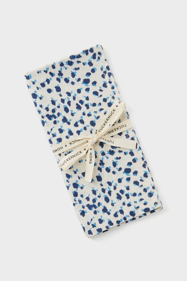 Indigo Confetti Printed Napkins Set of 4 Discount