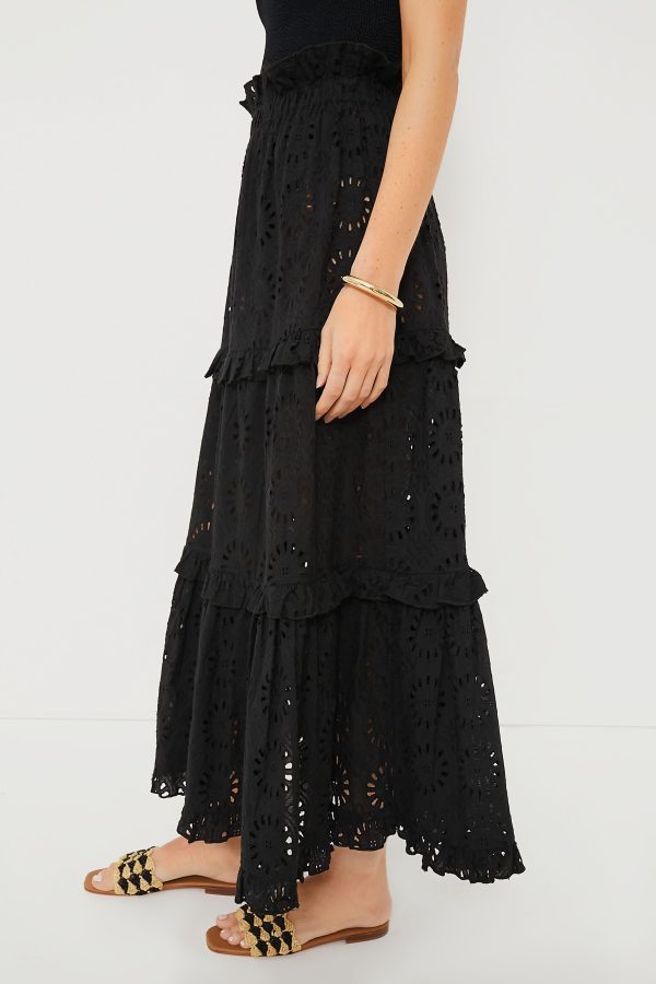 Noir Eyelet Prado Skirt Supply