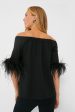 Black Feather Miranda Off The Shoulder Blouse Fashion