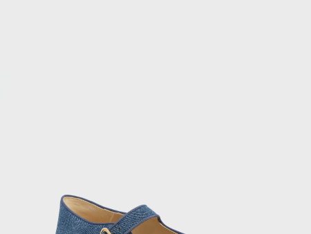 Summer Denim Twill Michaela Flats Online