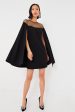 Black Estelle Cape Dress Online Sale