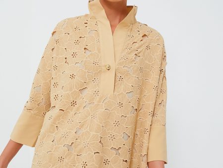 Tan Lace Willow Blouse Cheap