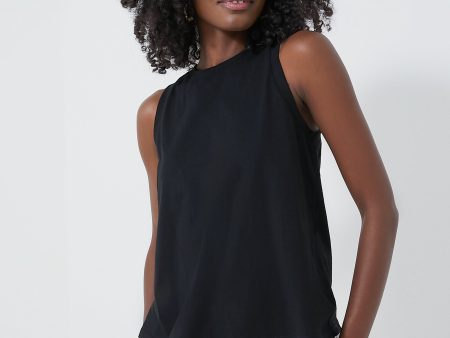 Black Anthos Cotton Tank Online Sale