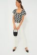 Black & Ivory Eyelet Vivienne Blouse Supply