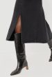 Washed Black Cyprus Midi Skirt Supply