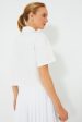 White Cropped Caroline Polo Online Sale