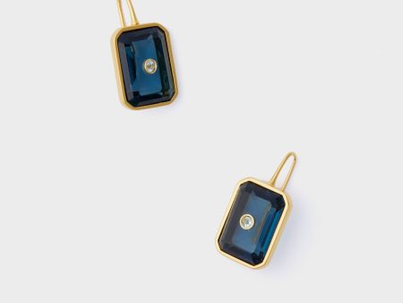 Denim Tile Earrings Discount