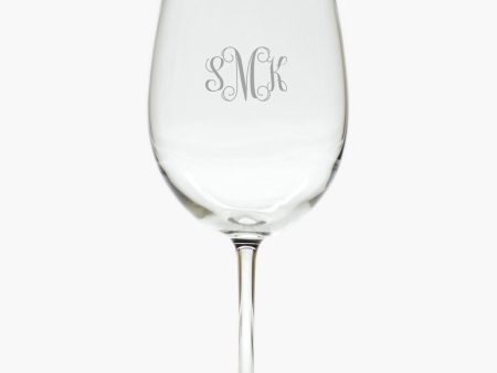 Monogrammed Wine Glass Stemware (Set of 4) Supply