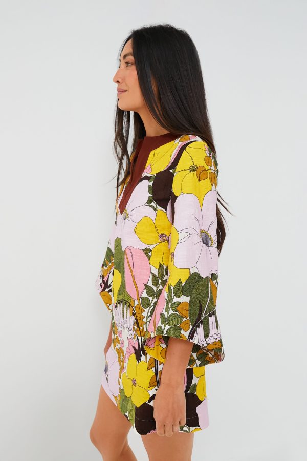 Big Flower Rose The Kaftan Mini Hot on Sale