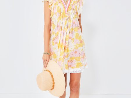 Yellow Flower Mix Sasha Mini Dress Supply