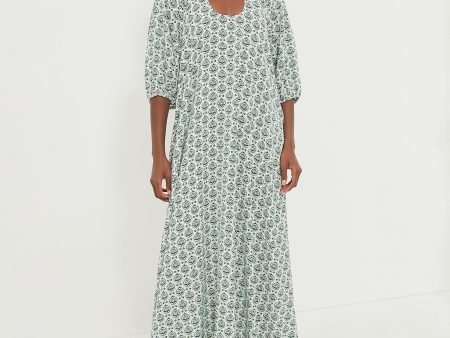 Green Leaves Laurel Maxi Dress Supply