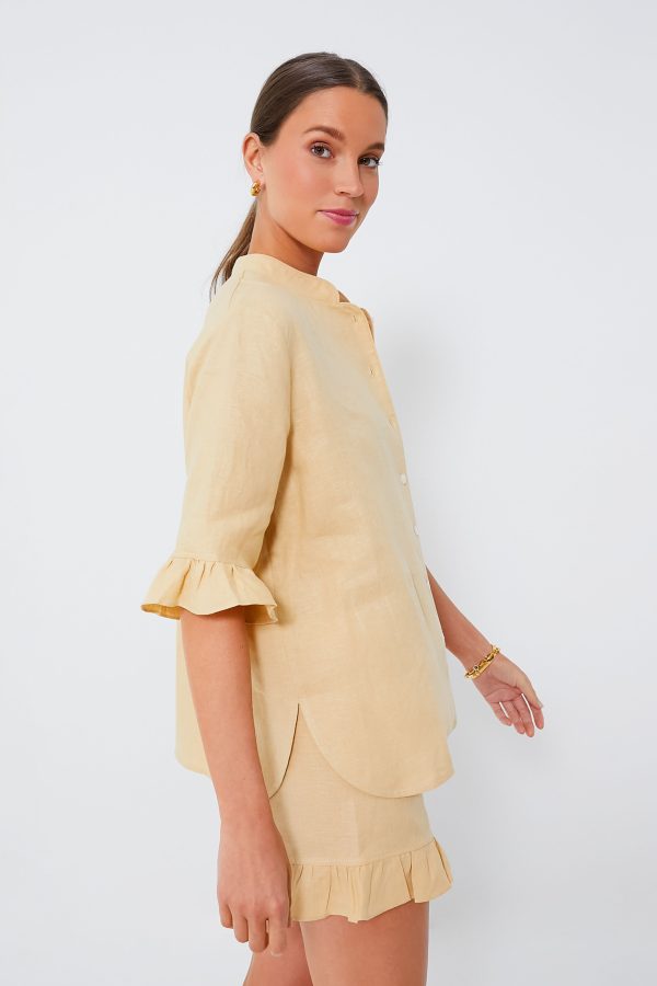 Beige Linen Lounge Suit Fashion