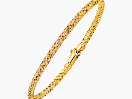 14k Gold Fancy Weave Bangle Online