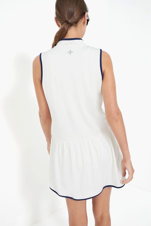 White and Navy Emma Tennis Dress For Sale