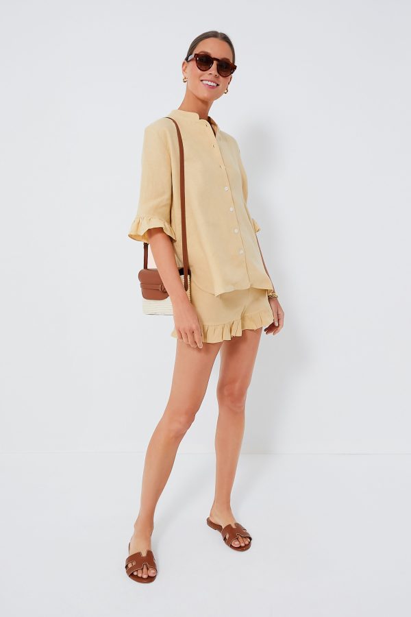 Beige Linen Lounge Suit Fashion