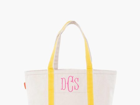 Yellow Medium Canvas Tote Online Hot Sale