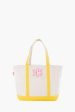 Yellow Medium Canvas Tote Online Hot Sale