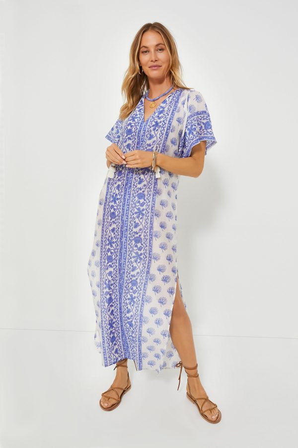 Blue and White Angel Caftan Online Sale