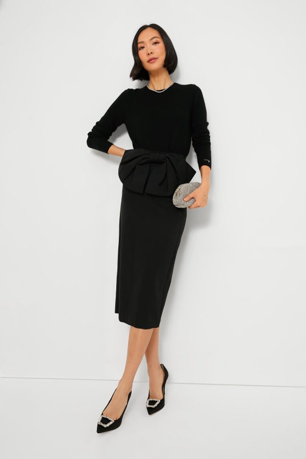 Black Bow Pencil Skirt For Discount