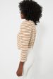 Tan Striped Vesty Long Sleeve Crewneck Discount