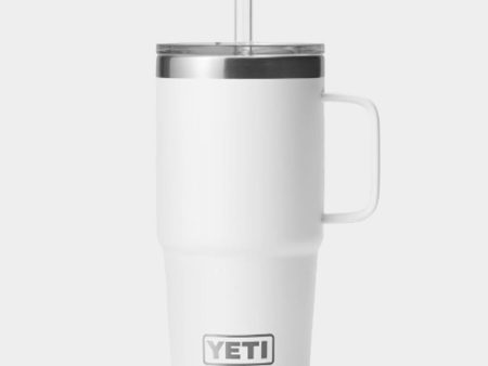 White Rambler 25oz Straw Mug For Cheap