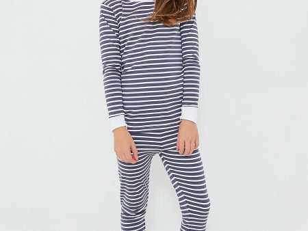 Navy Stripe Pajama Set Online Hot Sale