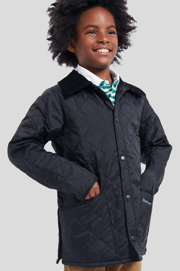 Boys Black Liddesdale Quilt For Cheap