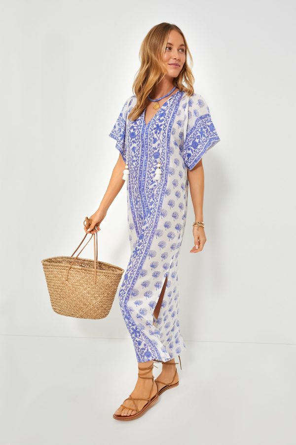 Blue and White Angel Caftan Online Sale