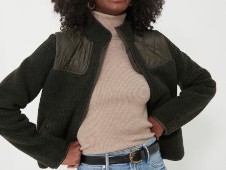 Olive Rockling Fleece Jacket Hot on Sale