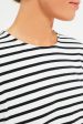 Black and White Stripe Kayne Tee Discount