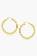 14k Gold Classic 40mm Hoop Earrings For Sale