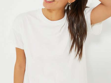 White Short Sleeve Ryan Boyfriend Tee Supply