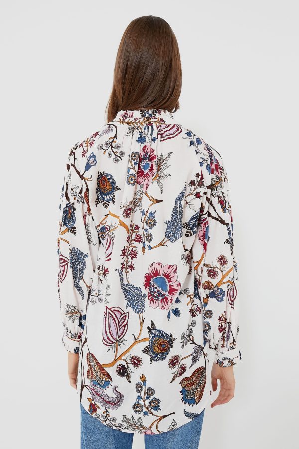 White Liberty Floral Top Online Hot Sale